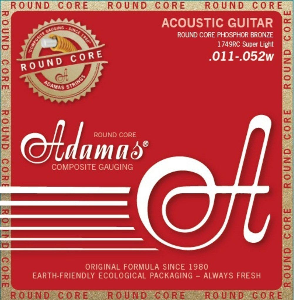 Adamas Round Core 1749RC cuerdas de guitarra, Super Light .011-.052
