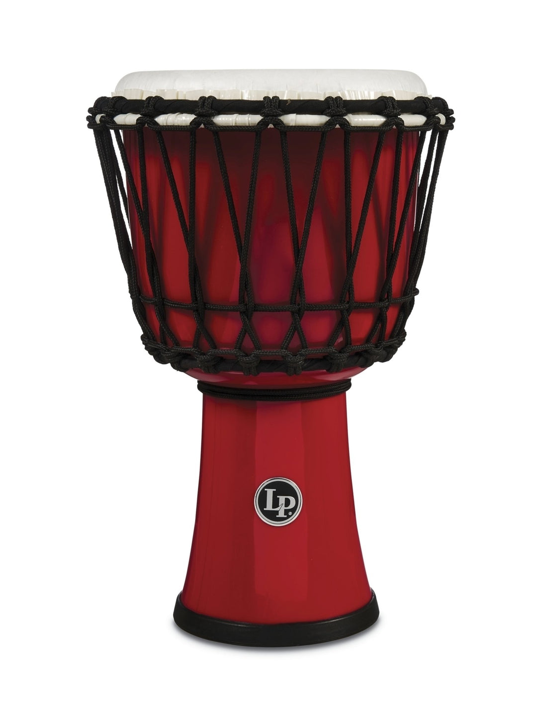 Latin Percussion Djembé World de 7 pulgadas con afinación de cuerda Circle - rojo (LP1607RD)
