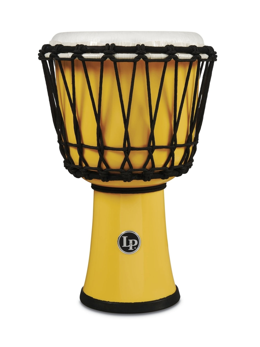 Latin Percussion Djembé World de 7 pulgadas con afinación de cuerda Circle - Yellow (LP1607YL)