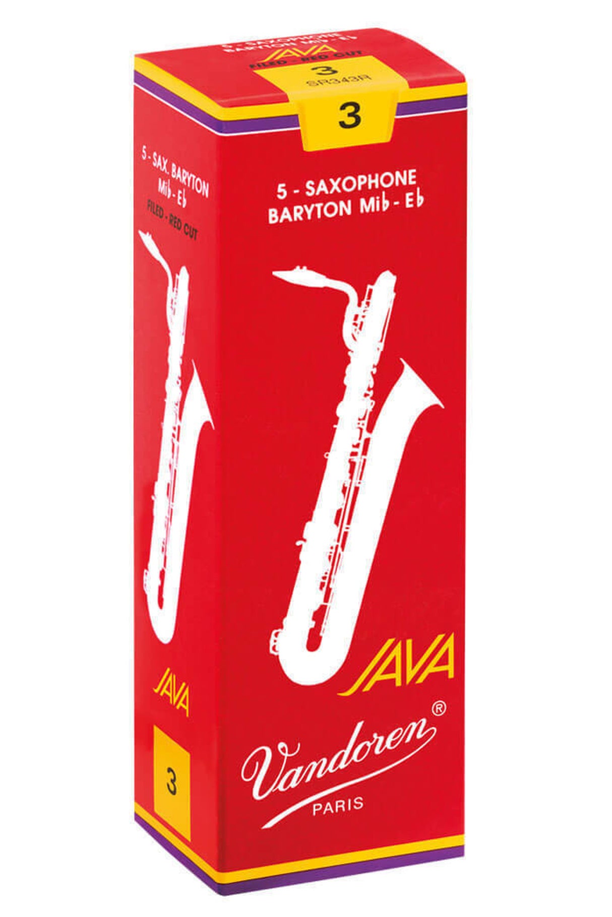 Vandoren Reeds Baritone Saxophone Java Filed Red - 2