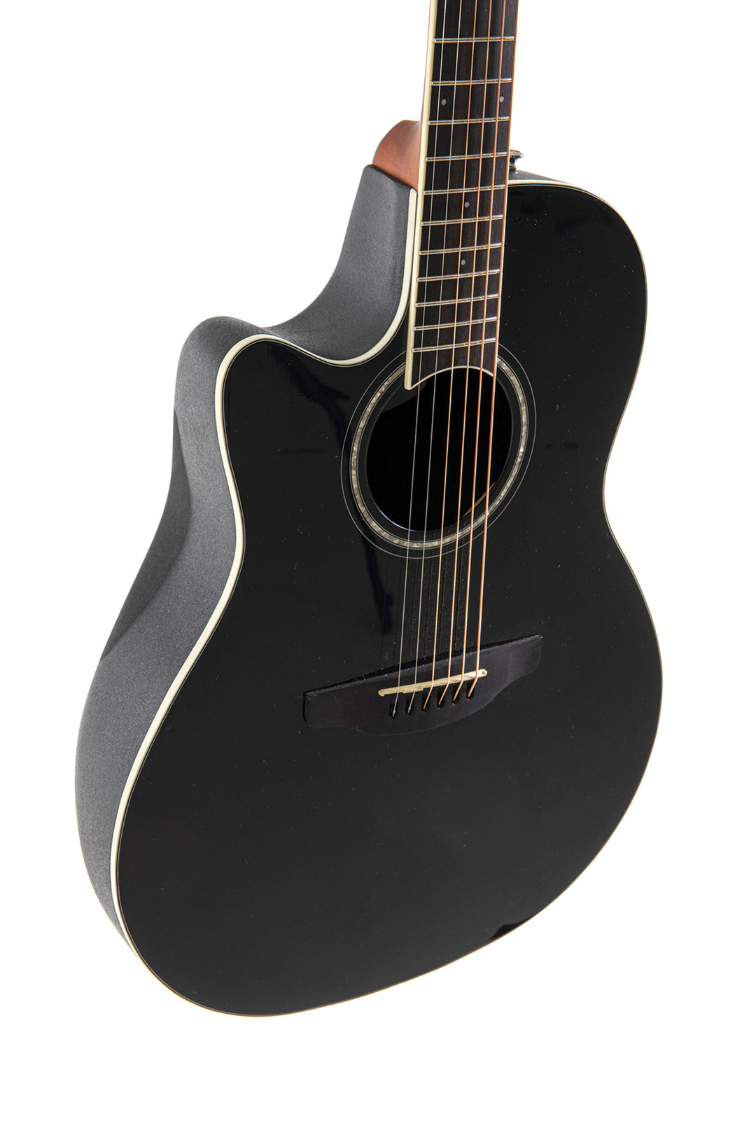 Guitarra electroacústica Ovation Celebrity CS Standard Mid Cutaway - Black (CS24L-5G-G)