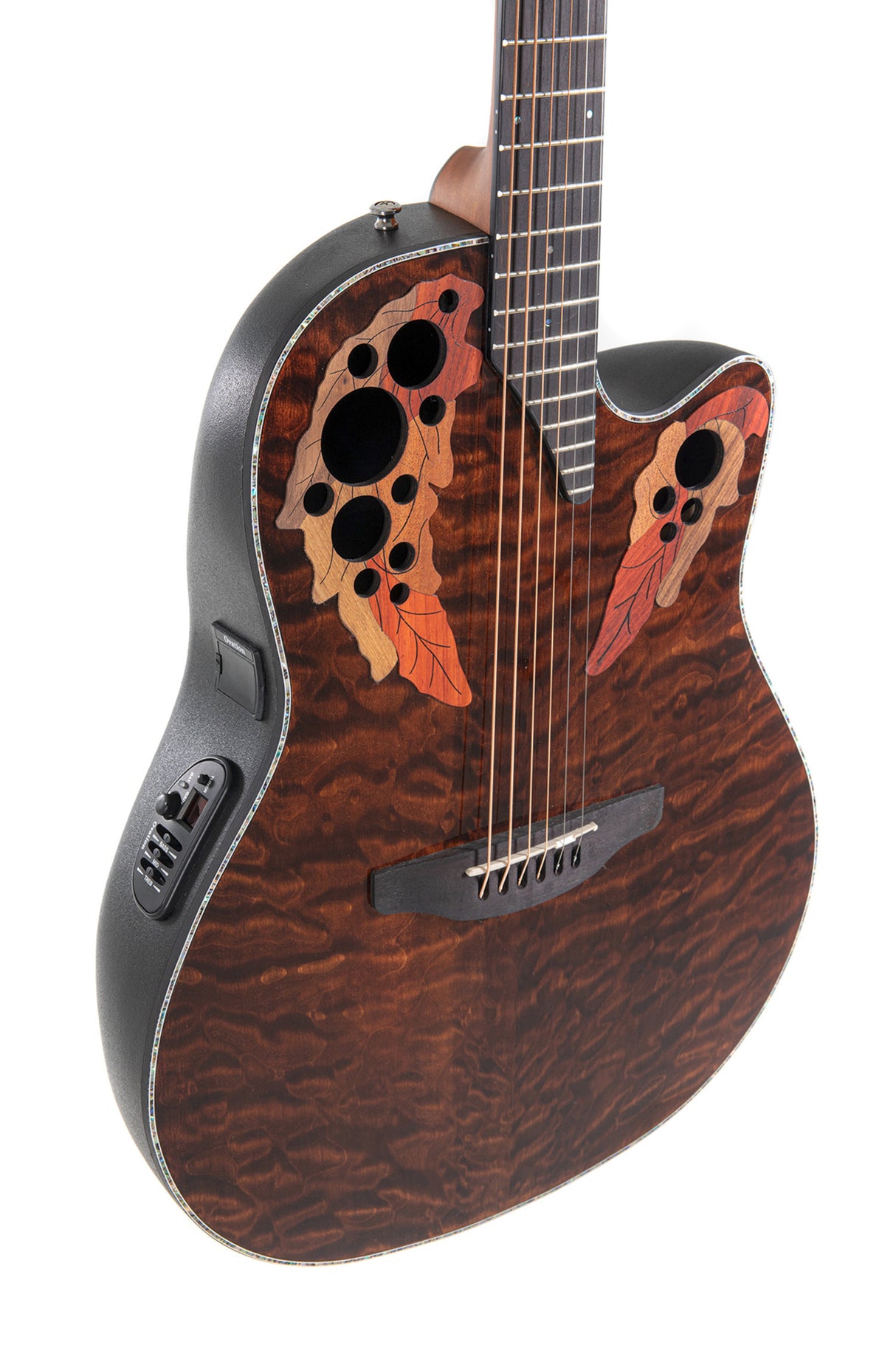 Ovation E-Acoustic Guitar Celebrity Elite Plus Mid Cutaway - Dark Tiger Eye (CE44P-TGE-G)