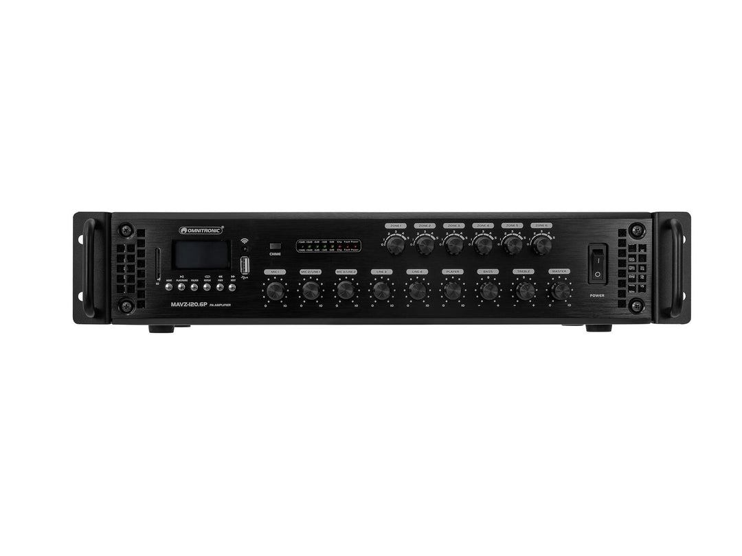 OMNITRONIC MAVZ-120.6P amplificador mezclador PA