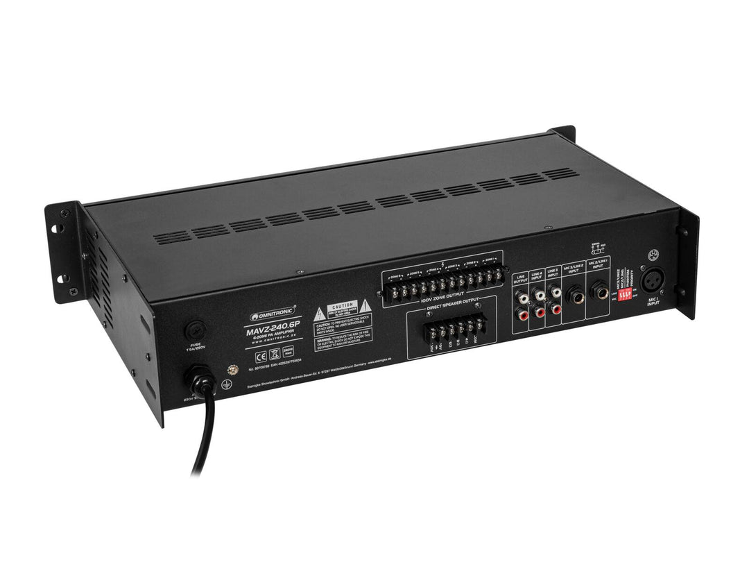 OMNITRONIC MAVZ-240.6P Amplificador mezclador PA