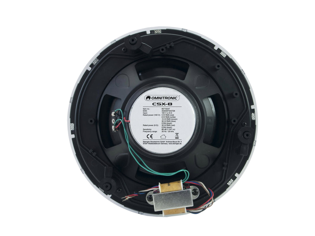 OMNITRONIC CSX-8 altavoz de techo blanco