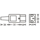 Conector de Corriente IEC Aparato (Hembra)