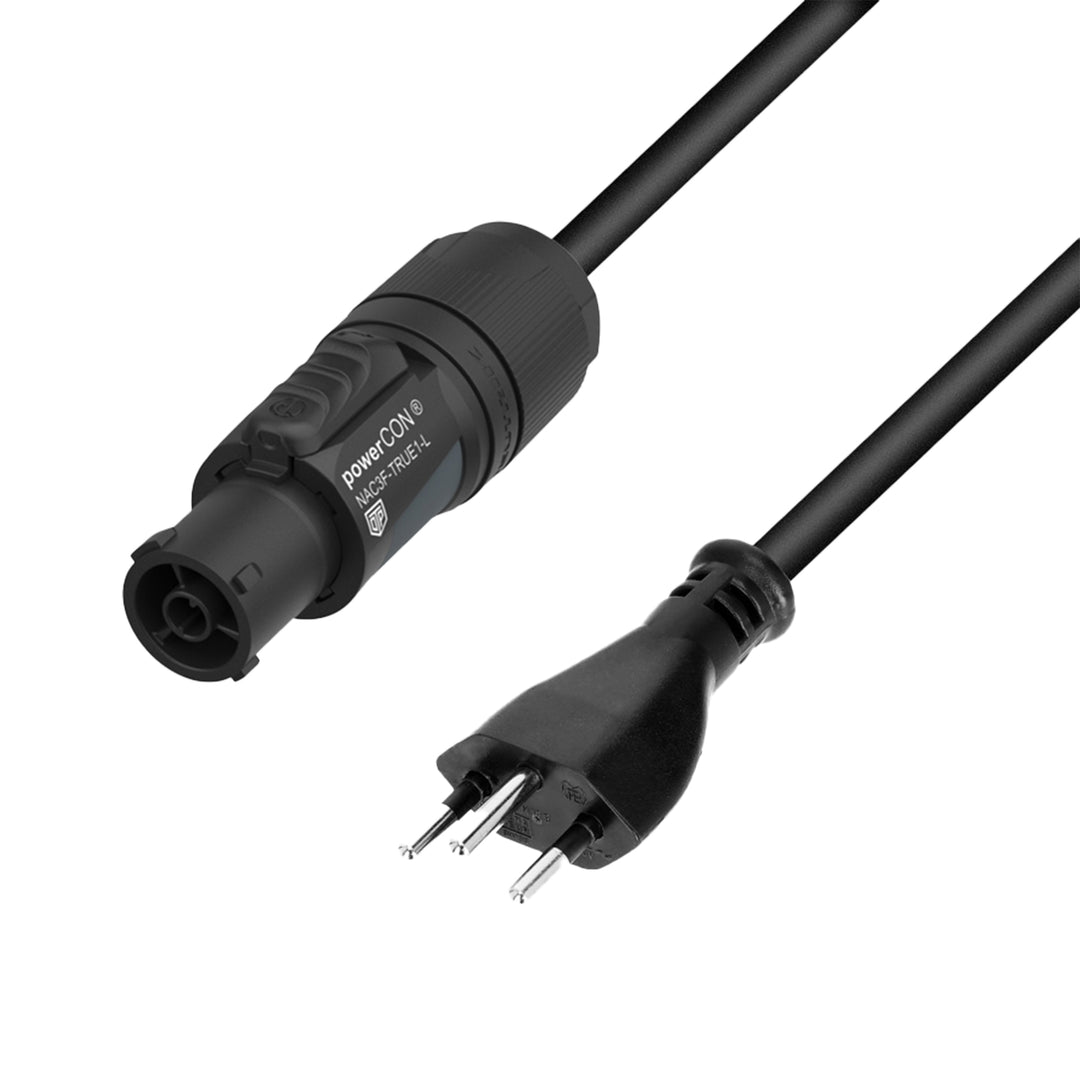 Adam Hall Cables 5 STAR TCON 0150 CH - Cable de alimentación | Neutrik TRUE1® x SEV M12 | 1,5 m