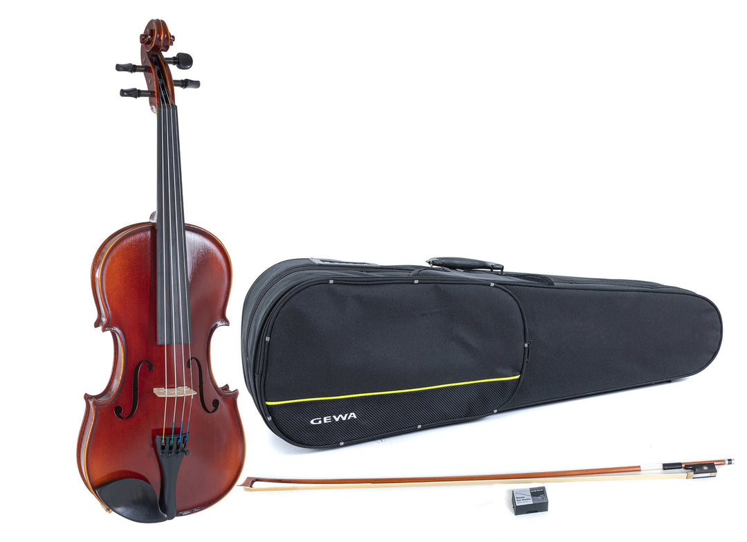 GEWA Violines Ideale - 1/4 (Listo para tocar incl. estuche moldeado, arco de Massaranduba, cuerdas Larsen Aurora, asegurado para el transporte)