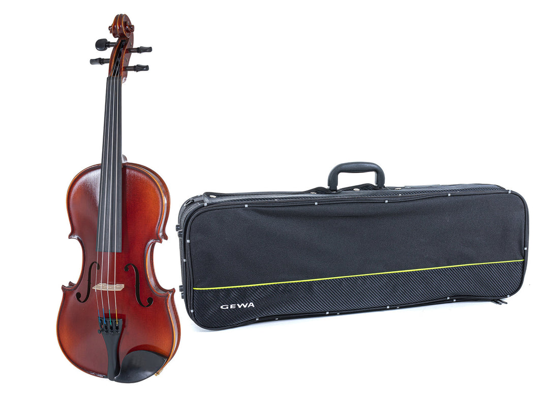 GEWA Violines Ideale - 4/4 para zurdos (Listo para tocar incl. estuche de violín, sin arco, con cuerdas Larsen Aurora)