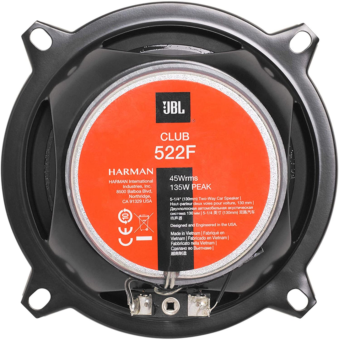 JBL CLUB 522F Set de Altavoces para Coche (13cm, 5,25")