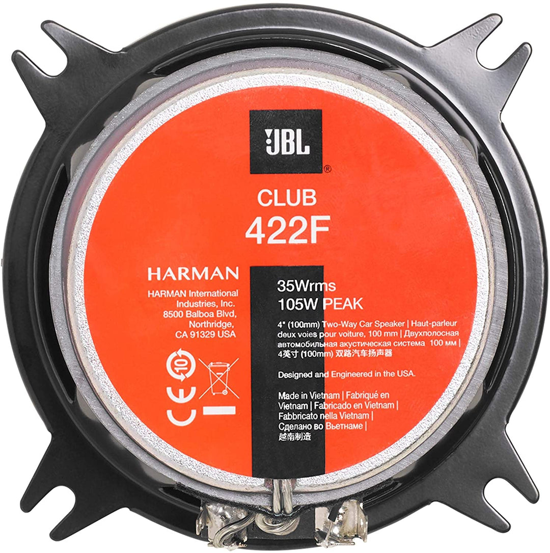 JBL CLUB 422F Set de Altavoces para Coche (10cm, 4")