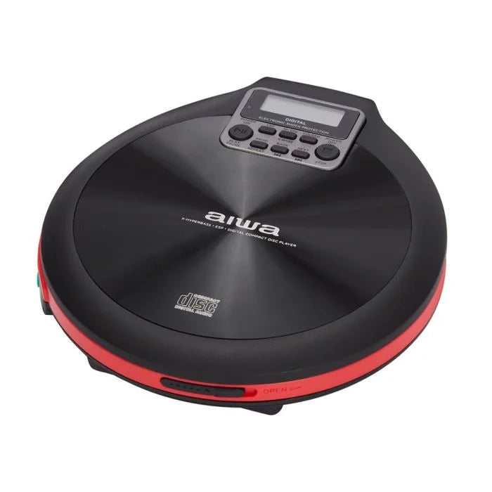AIWA PCP-850 Reproductor de CD portátil – MP3 y Anti-Shock, rojo