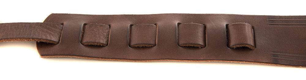 Ovation Premium guitarrem i læder, Leaf, Chocolate