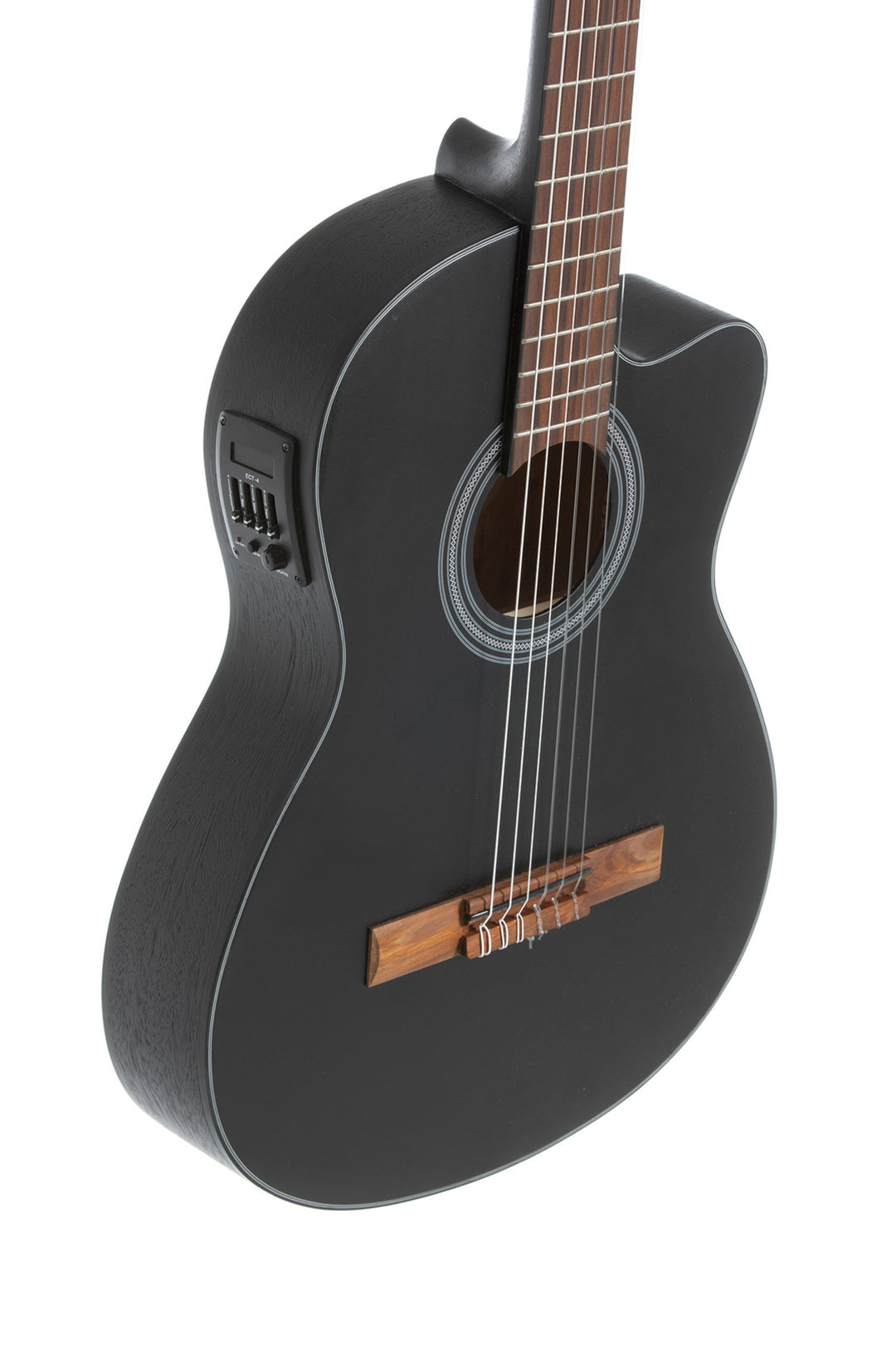 Guitarra clásica electroacústica GEWA Student Cedar - electroacústica negra