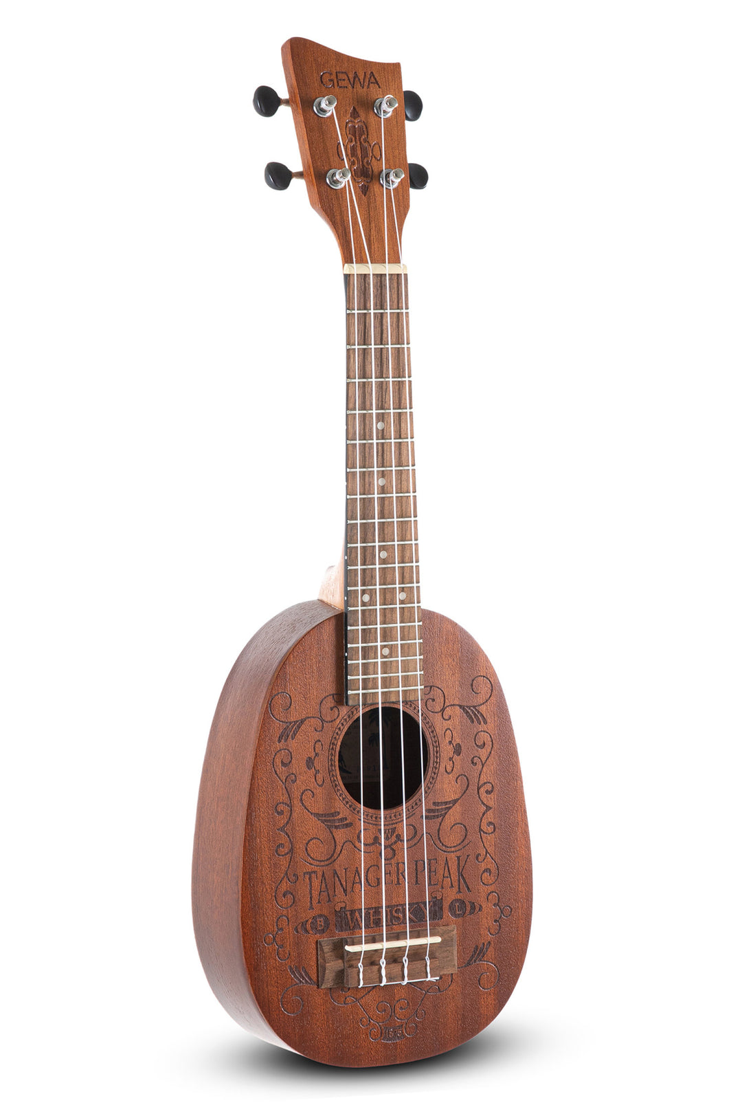 GEWA Ukelele Pineapple Manoa K-PA-WHISKY - Soprano (Sapelli matt)