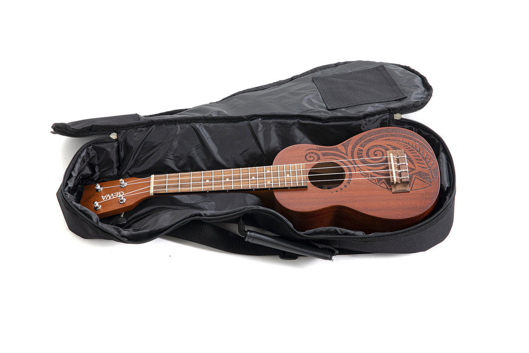 Ukulele soprano GEWA Manoa Tattoo - Soprano (Diseño maorí)
