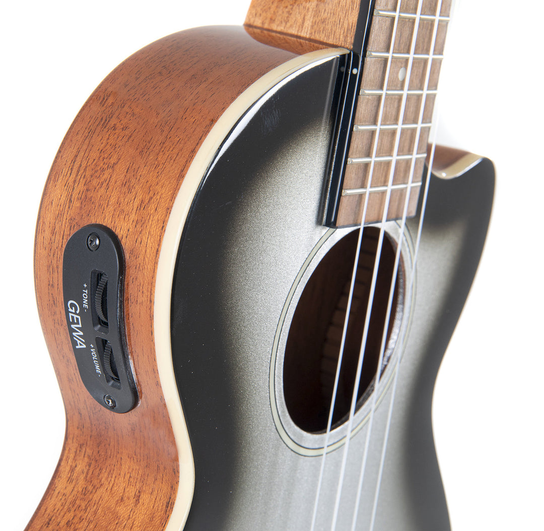 GEWA Ukeleles electroacústico tenor Manoa Roadie - E-A Tenor (Silver Shadow)