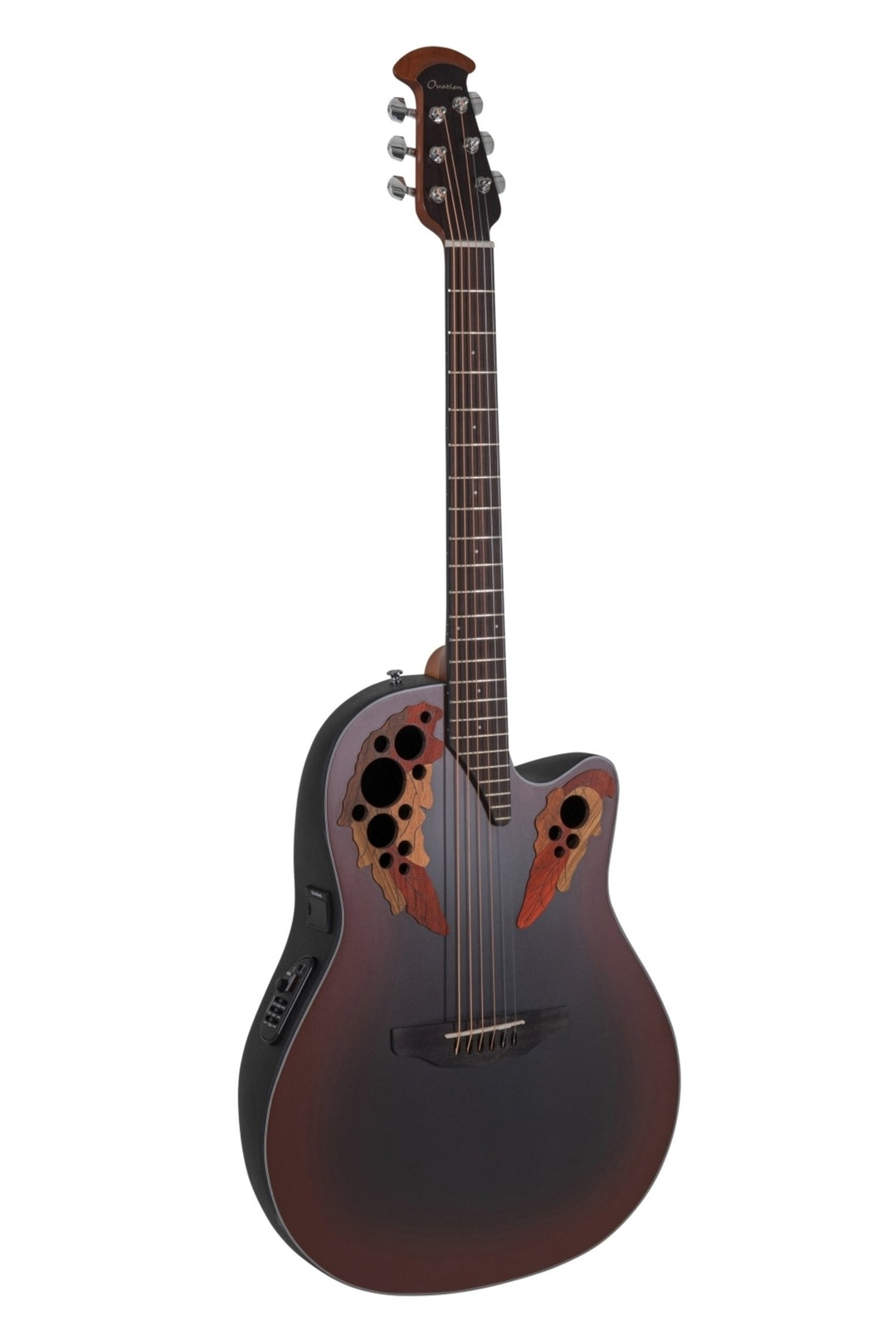 Ovation E-Acoustic Guitarras Celebrity Elite Mid Cutaway - Reverse Red Burst (CE44-RRB-G)