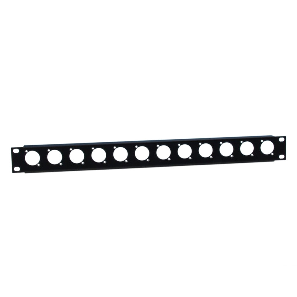 Adam Hall 872215 Panel en U para Rack con Borde de Montaje 1 Unidad para 12 Chasis XLR Tipo D