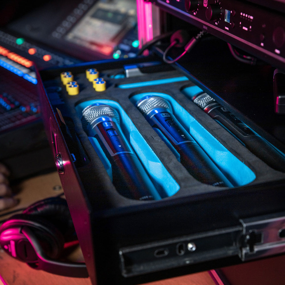 Inlay for 19" 2U Rack Drawer for Wireless Microphones