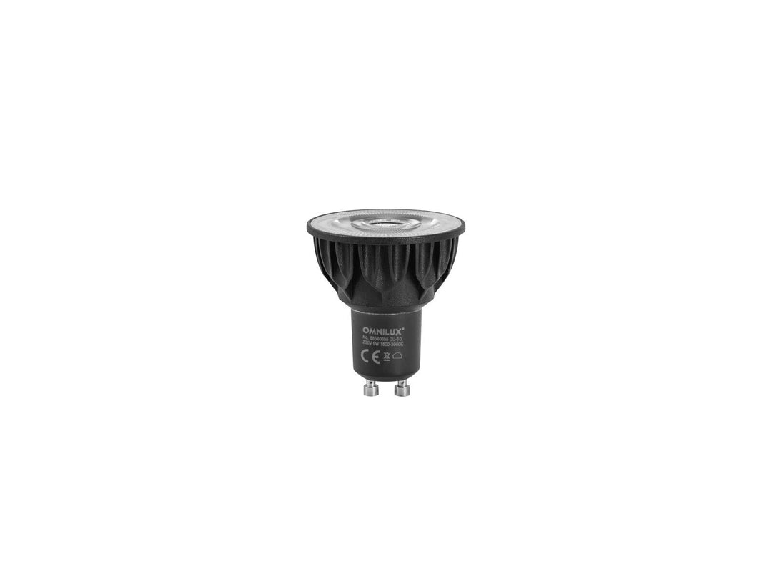 EUROLITE Set PAR-16 Foco bk + GU-10 230V COB 5W LED 1800-3000K dim2warm