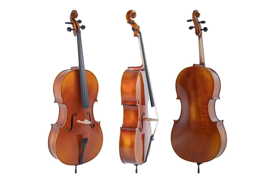 GEWA Cello Maestro 1-VC3 - 4/4 (Configurado con cordal de afinación fina Wittner, incl. bag y cuerdas Larsen Aurora)