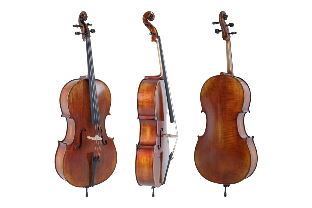 GEWA Violonchelo Maestro 2 - 3/4 (Listo para tocar, incluye bag y cuerdas Larsen Aurora, asegurado para el transporte)