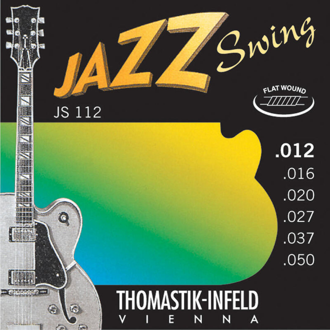 Cuerdas Thomastik-Infeld para guitarra eléctrica Jazz Swing Series Nickel Flat Wound - Set 012 flatwound (JS112)