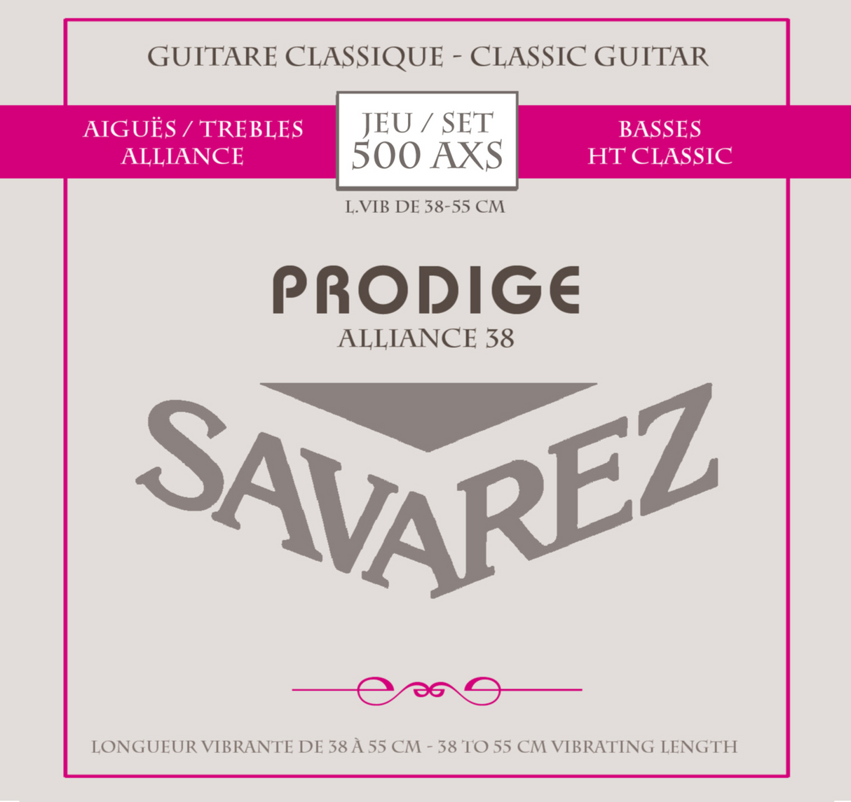 Savarez Strings for classic guitar Prodige 38 Children's Guitar - 1/8-1/2 Carbon (500 AXS)