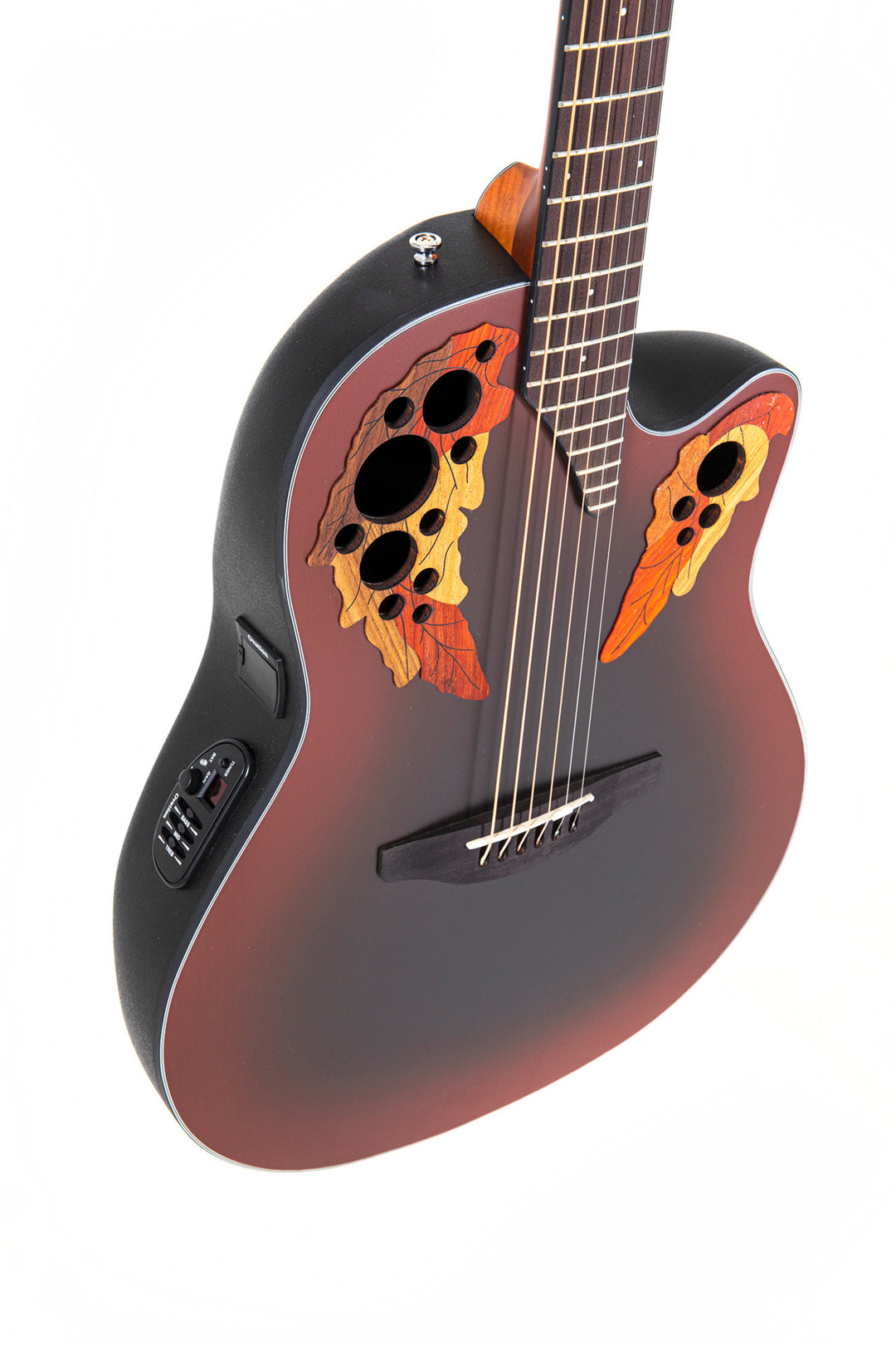 Ovation E-Acoustic Guitarras Celebrity Elite Mid Cutaway - Reverse Red Burst (CE44-RRB-G)