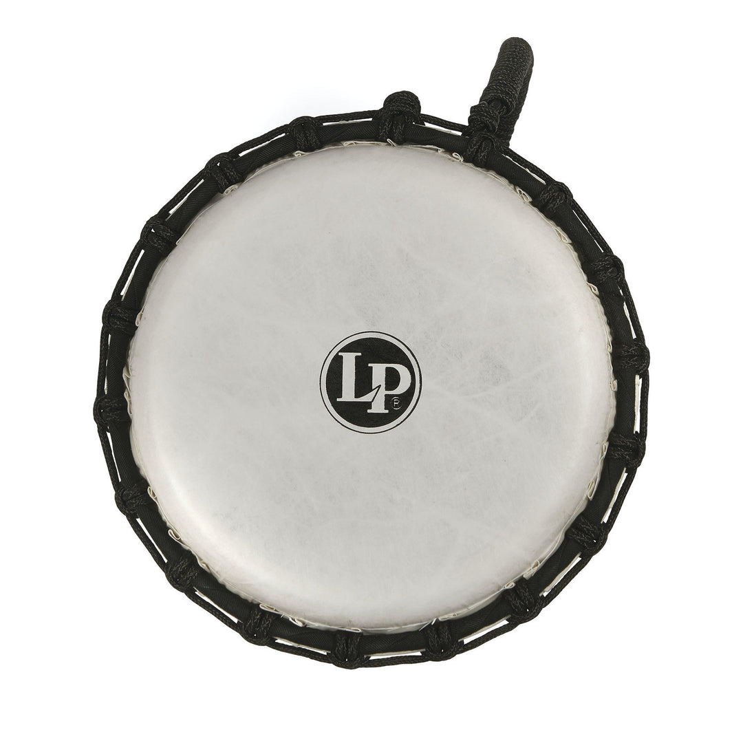 Latin Percussion Djembé World de 7 pulgadas con afinación de cuerda Circle - rojo (LP1607RD)