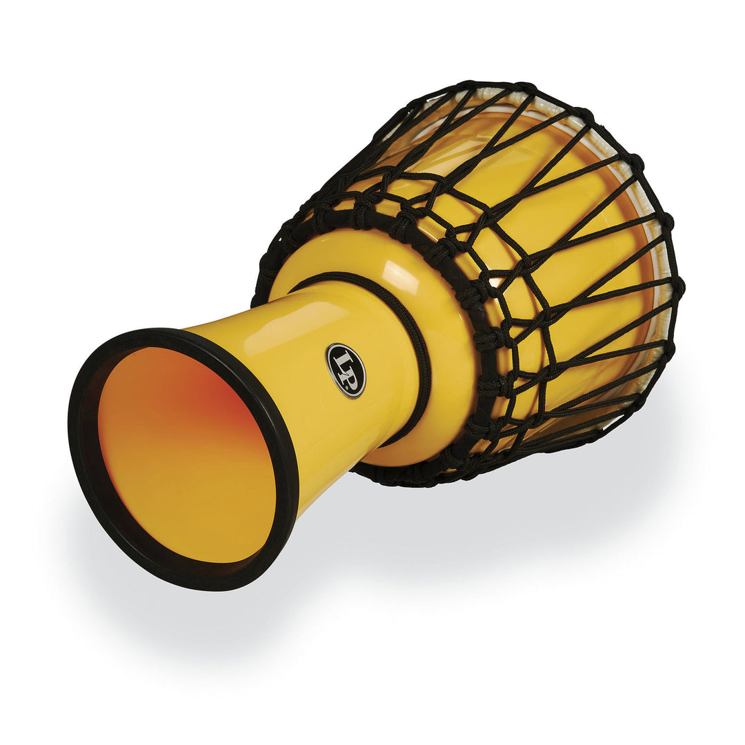 Latin Percussion Djembé World de 7 pulgadas con afinación de cuerda Circle - Yellow (LP1607YL)