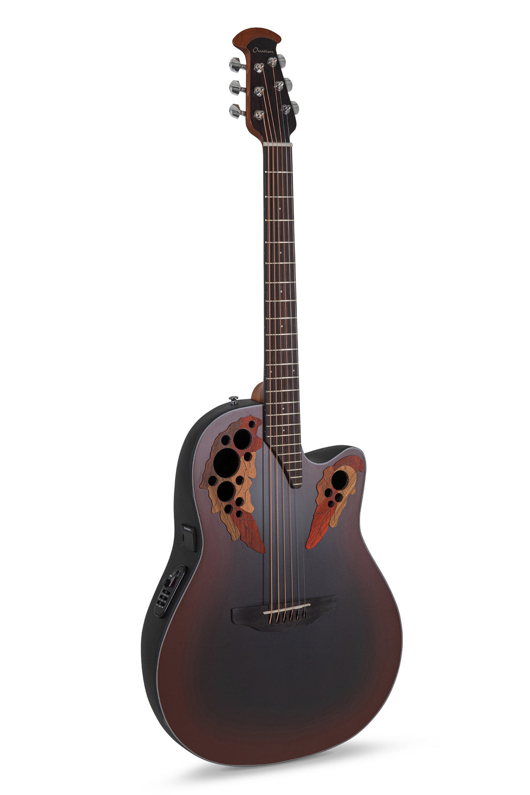 Ovation E-Acoustic Guitarras Celebrity Elite Mid Cutaway - Reverse Red Burst (CE44-RRB-G)