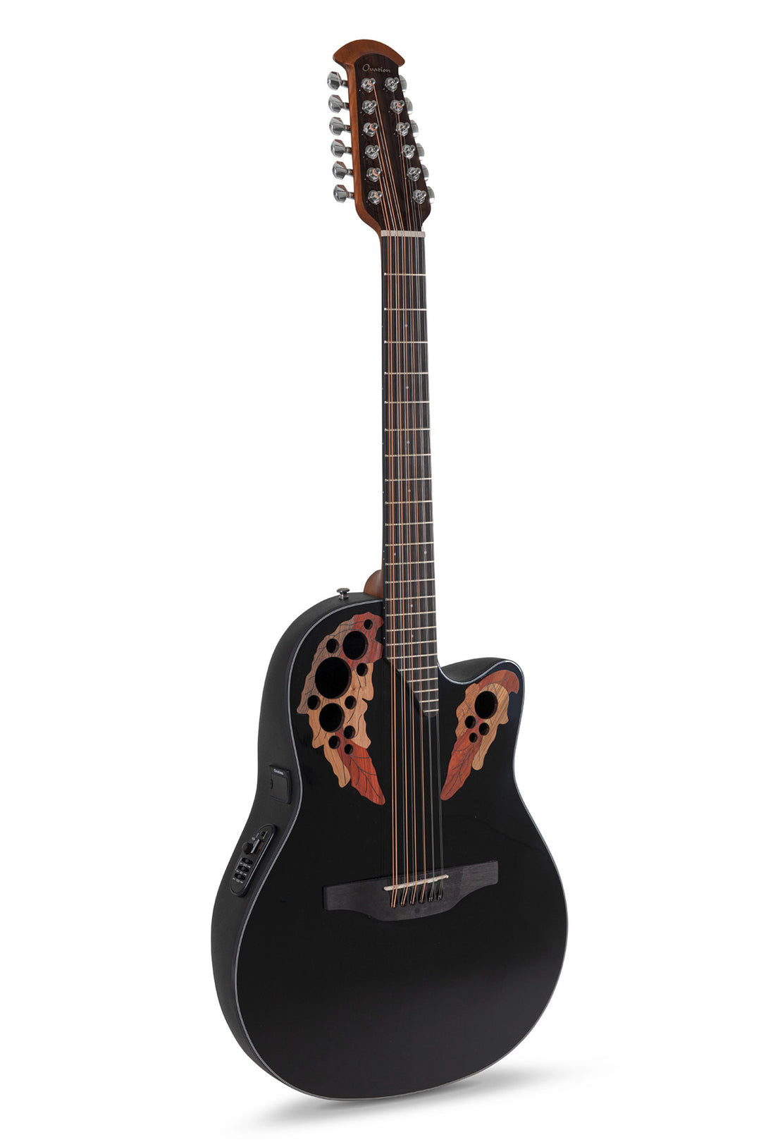 Ovation E-Acoustic Guitarras Celebrity Elite Mid Cutaway de 12 cuerdas - Black (CE4412-5-G)