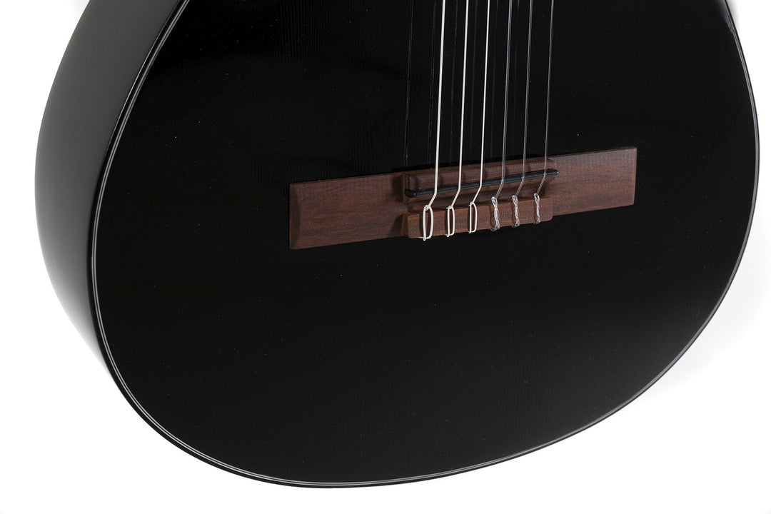 VGS Student Black guitarra clásica 4/4, electroacústica, negra, cutaway