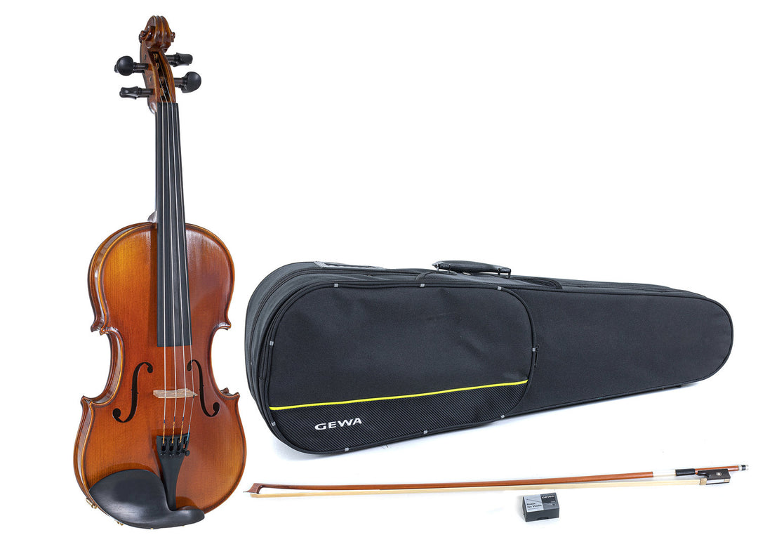 GEWA Violines Maestro 1 - 3/4 (Listo para tocar incl. estuche moldeado, arco de Massaranduba y cuerdas Larsen Aurora)