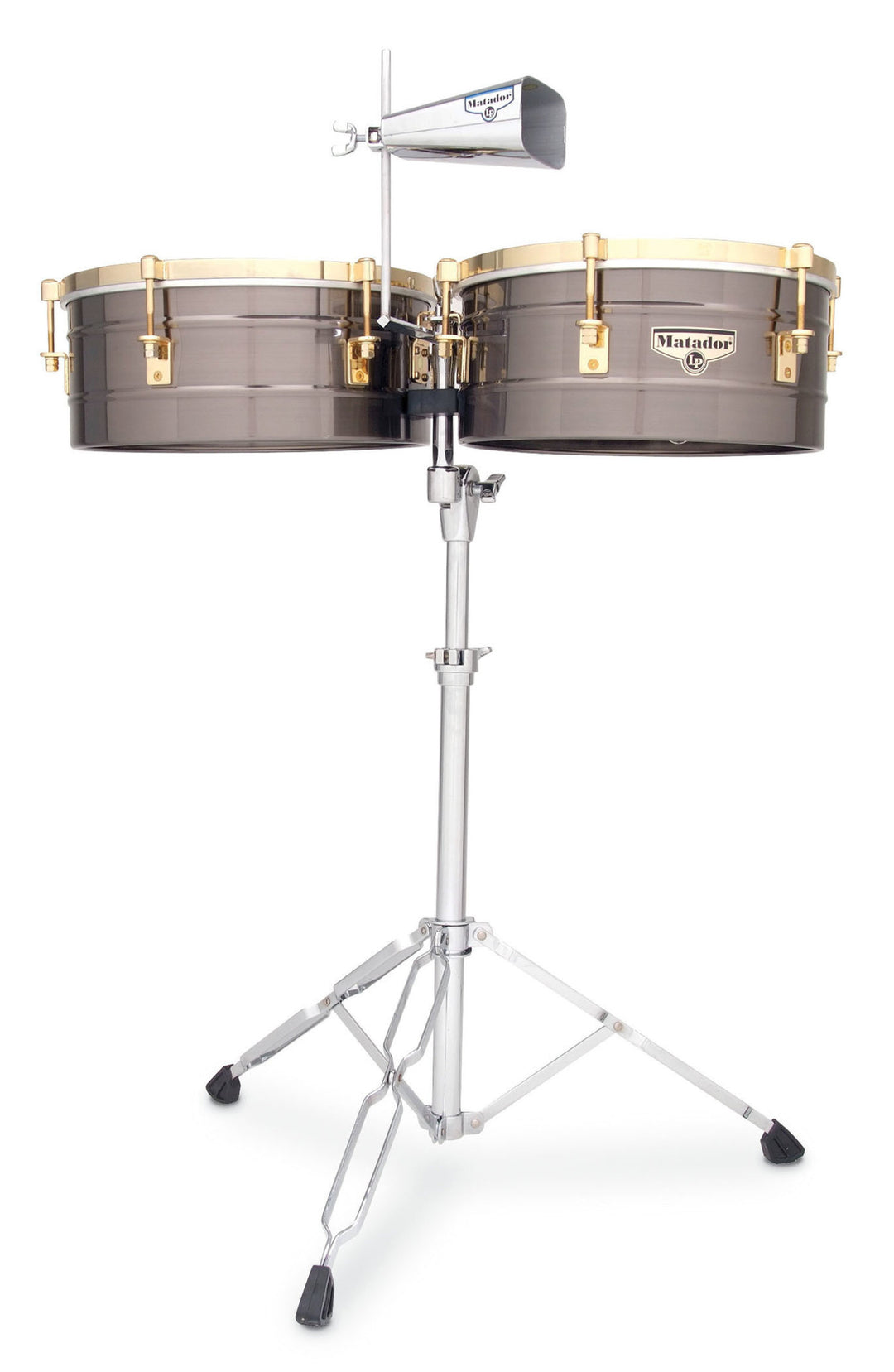 Latin Percussion Timbales Matador - Níquel Cepillado/Tono Dorado (M257-BNG)
