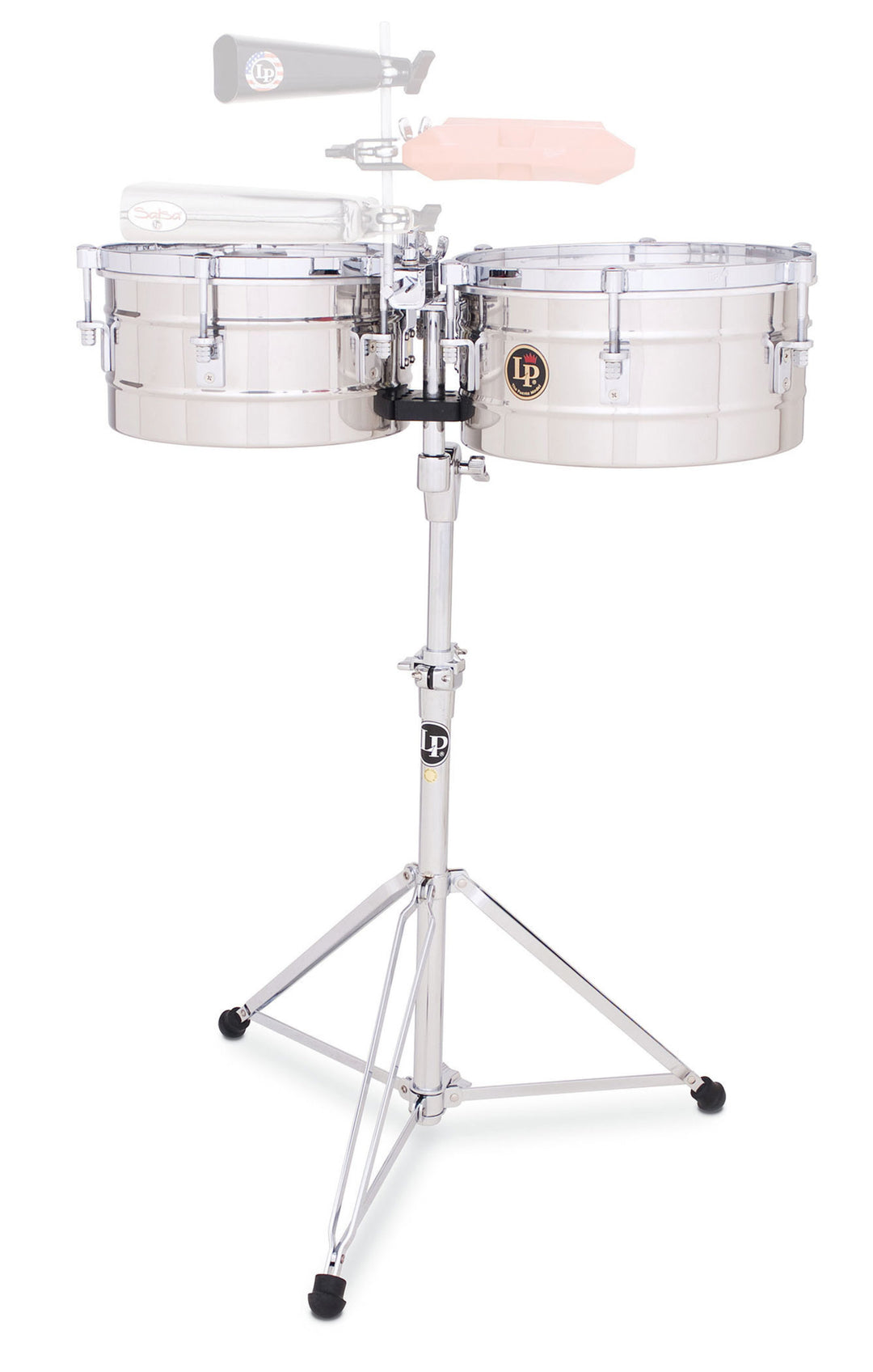 Timbales Latin Percussion Tito Puente de acero inoxidable - 12"/13" (LP255-S)