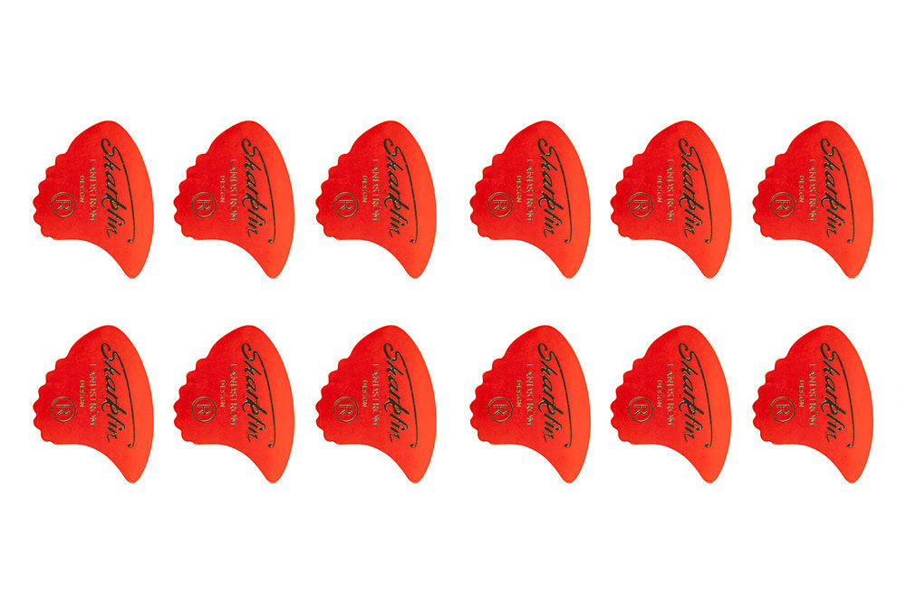 Shark Fin Goldprint púas, blandas, rojas, 12 unidades