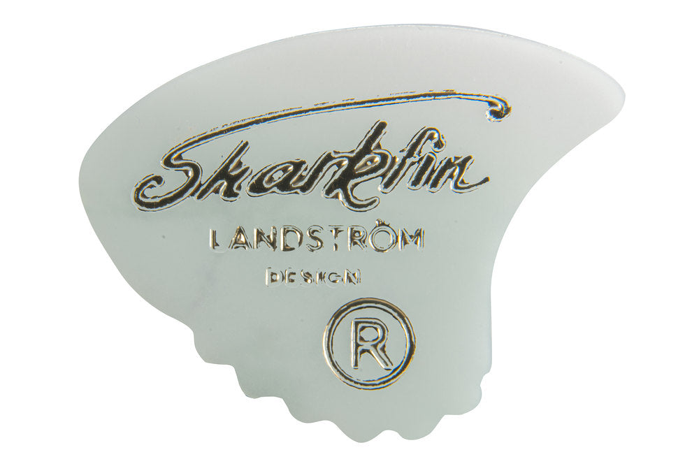Púas Shark Fin Goldprint, medium, blancas, 12 uds.
