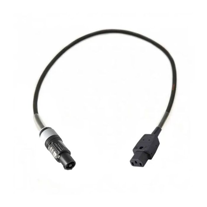 Adaptador Powercon gris - IEC Hembra 3P, 5 metros