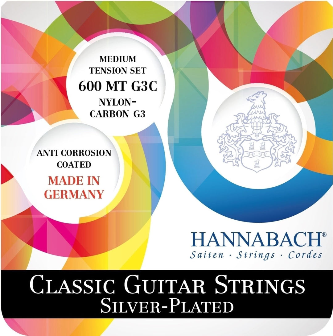 Cuerdas Hannabach para Guitarra clásica 600 G3C G3 CARBON - Set (600 MTG3C)