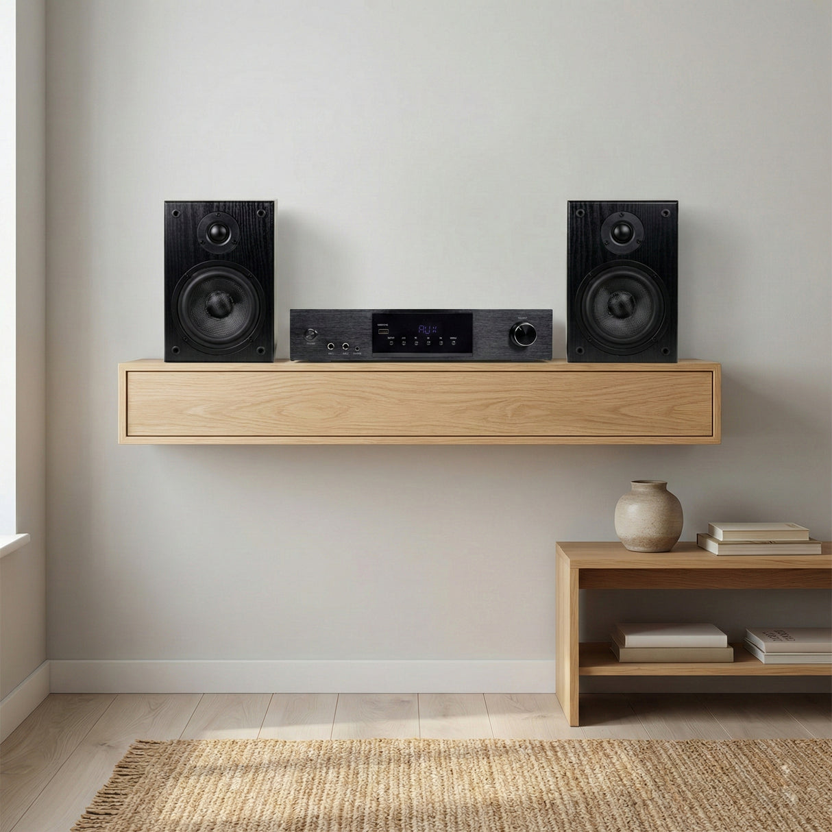 SoundMate HBS-05 Altavoces de Estantería & Amplificador HiFi