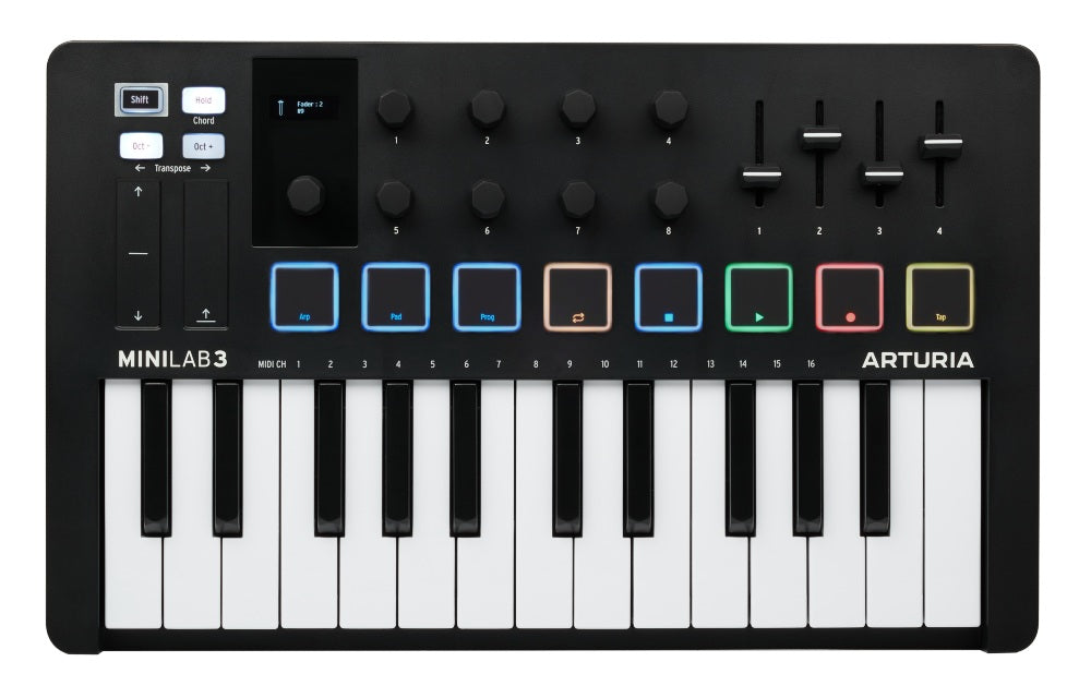 Arturia MiniLab 3 MIDI-Teclados (Negro)