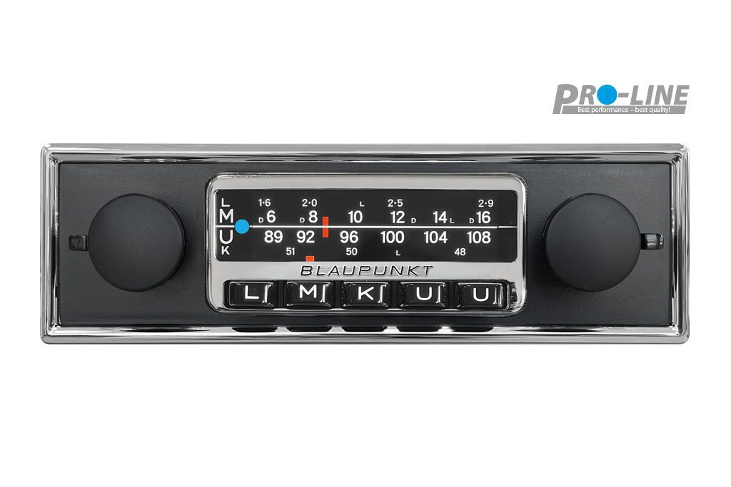 Blaupunkt Frankfurt Radio de coche estéreo retro con DAB+, Bluetooth, USB-C y AUX