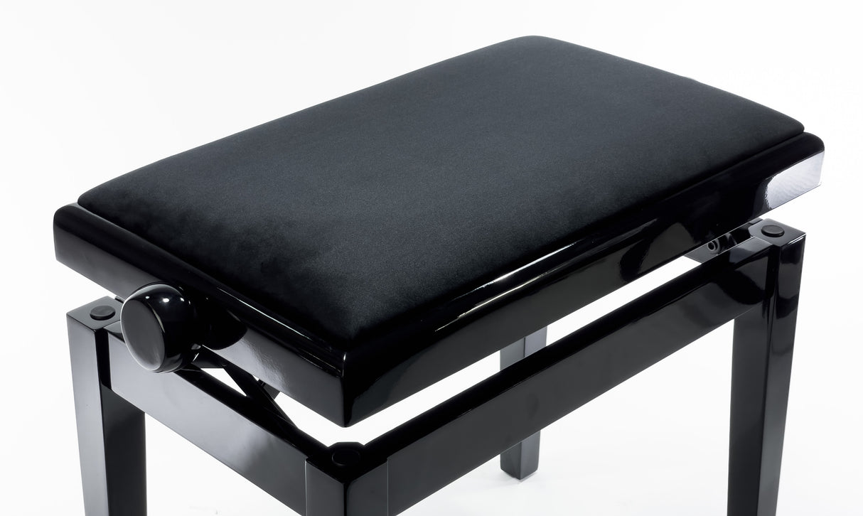 Grooveland KB200 Banco para piano (Negro Brillante)