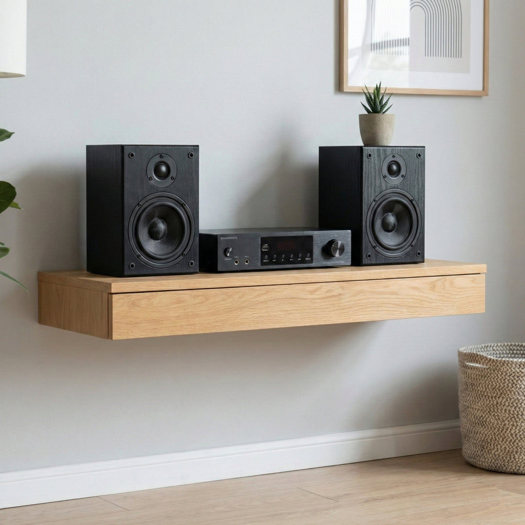 SoundMate HBS-05 Altavoces de Estantería & Amplificador Bundle