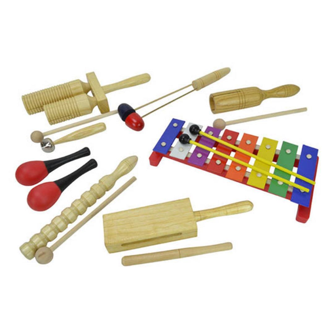 Set de percusión infantil con 8 piezas