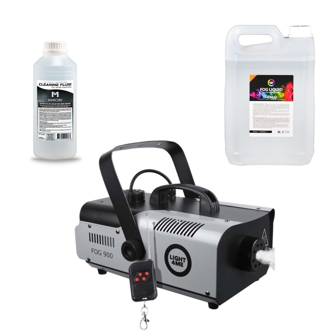 Light4Me Fog 900 Máquina de niebla 900W Bundle