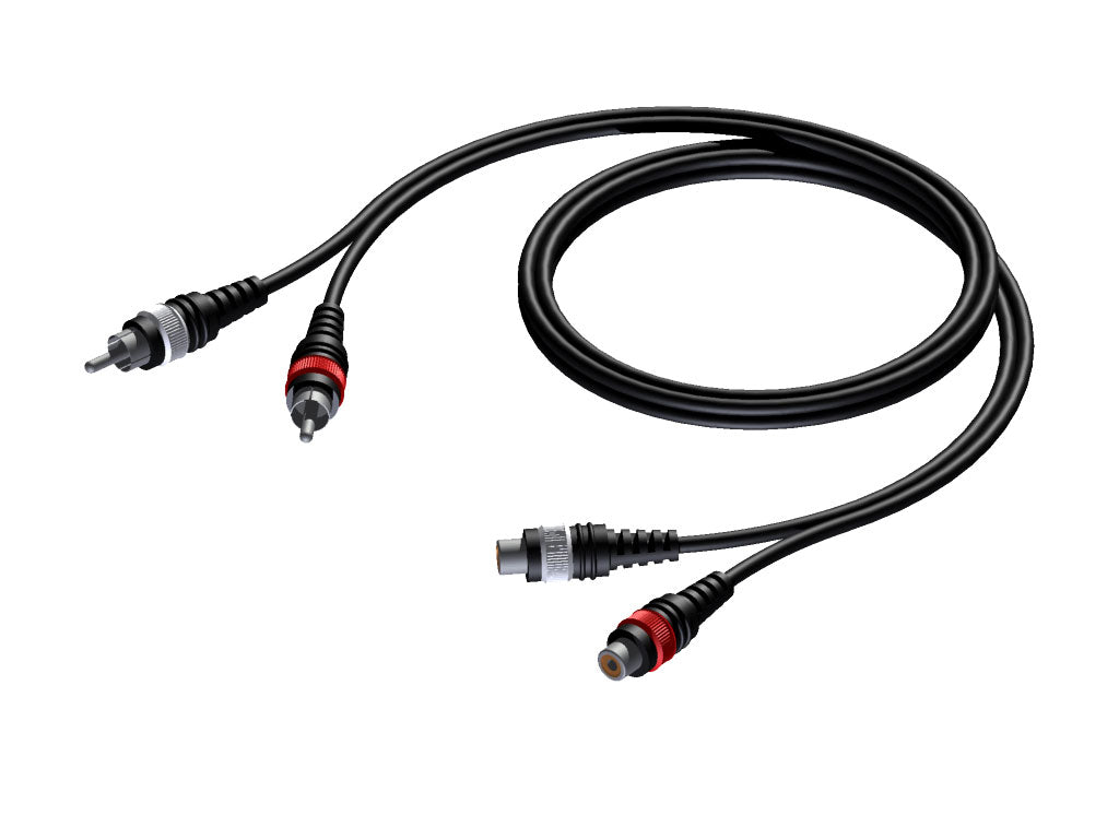 ProCab 2 x RCA hembra > 2 x RCA macho - cable de señal 1,5 m